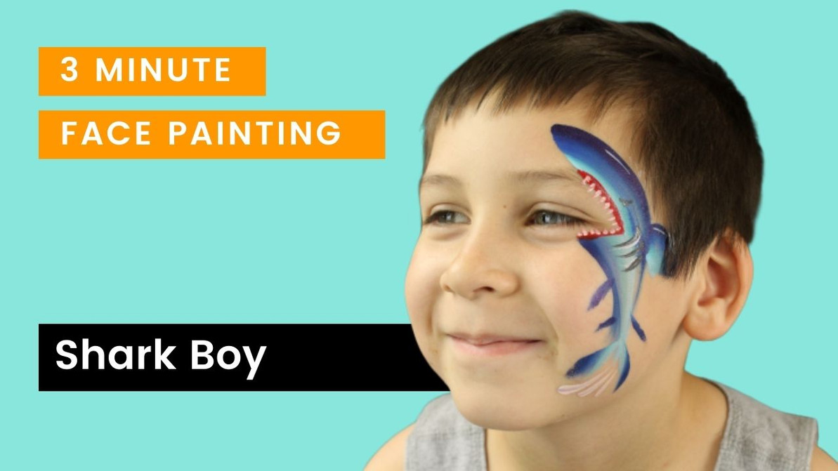 Face Paint Tutorial Shark 3 Minute Design