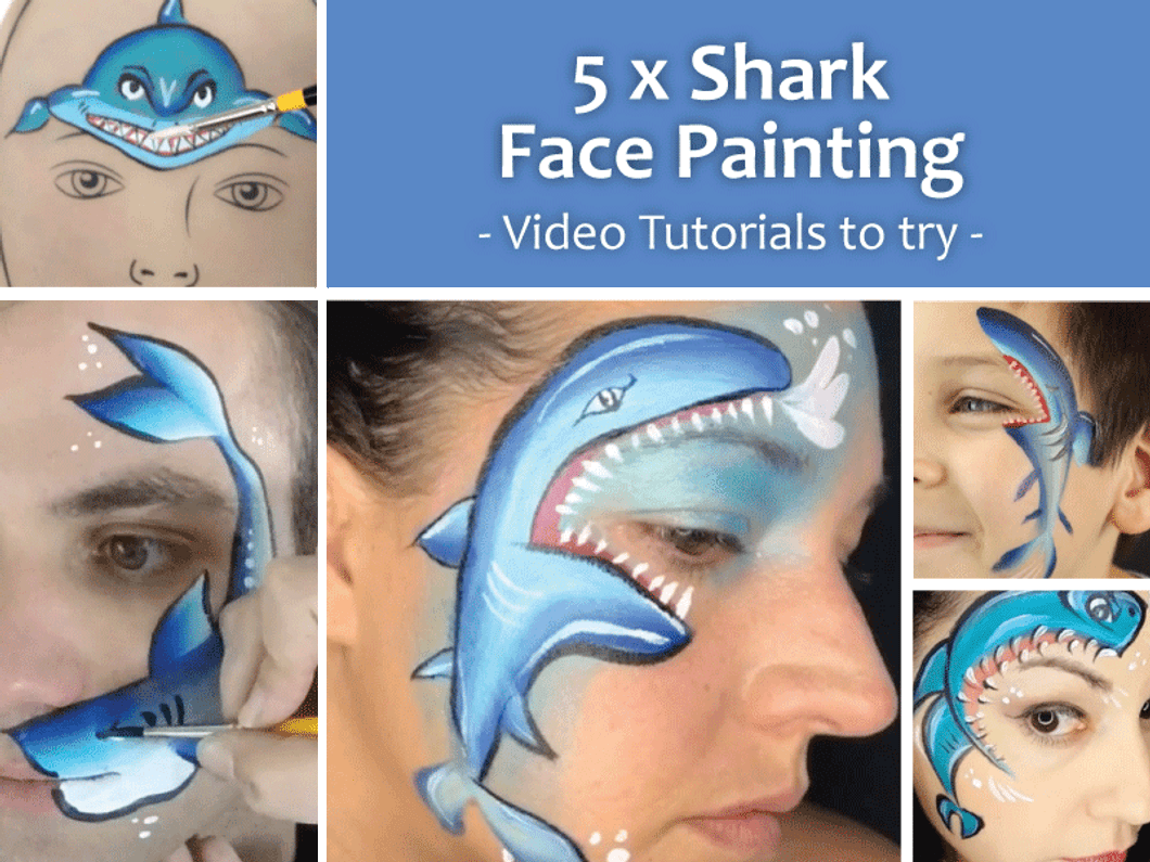 5 Shark Face Paint Designs to Try