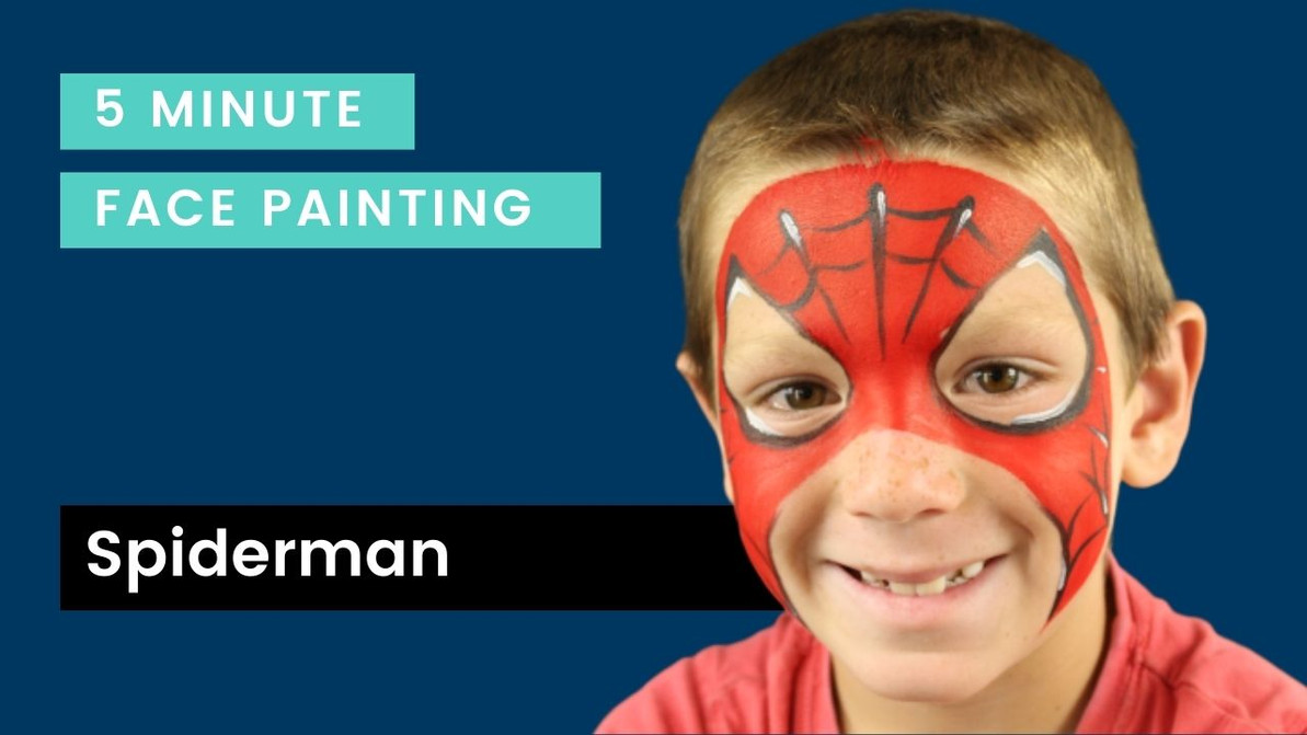 Easy and Fast Face Paint Tutorial Spiderman