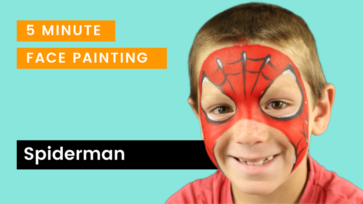 kids face painting spiderman