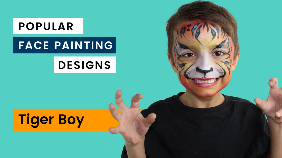 easy tiger face painting designs