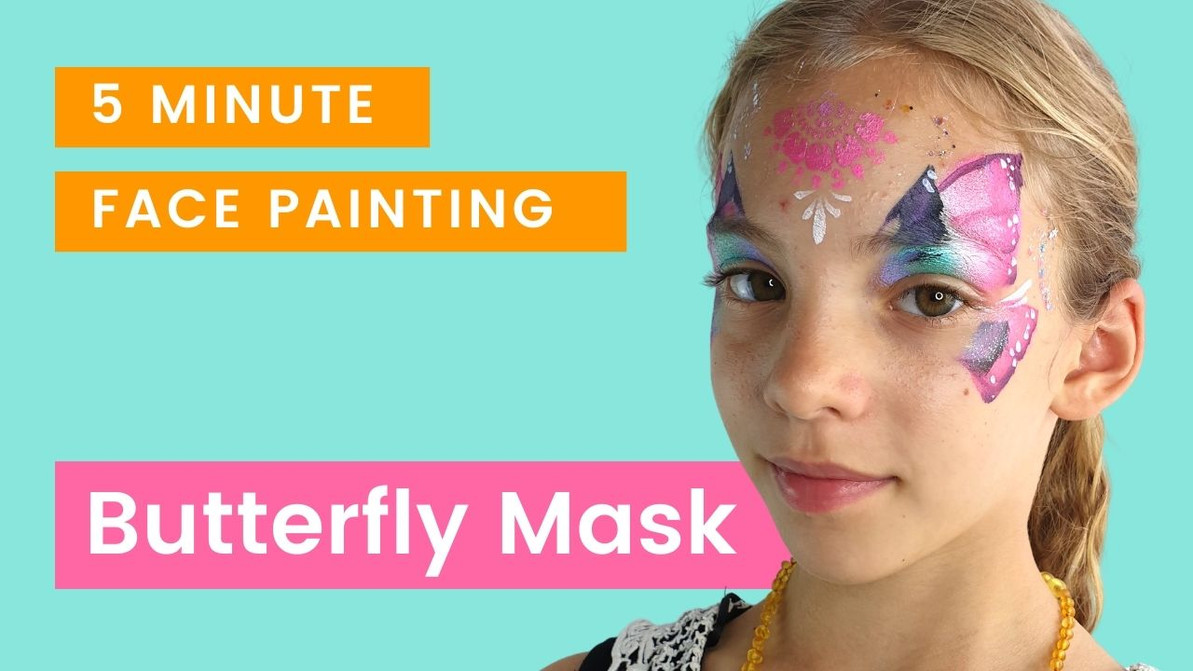 Face Paint Tutorial Butterfly Mask 5 Minute Design