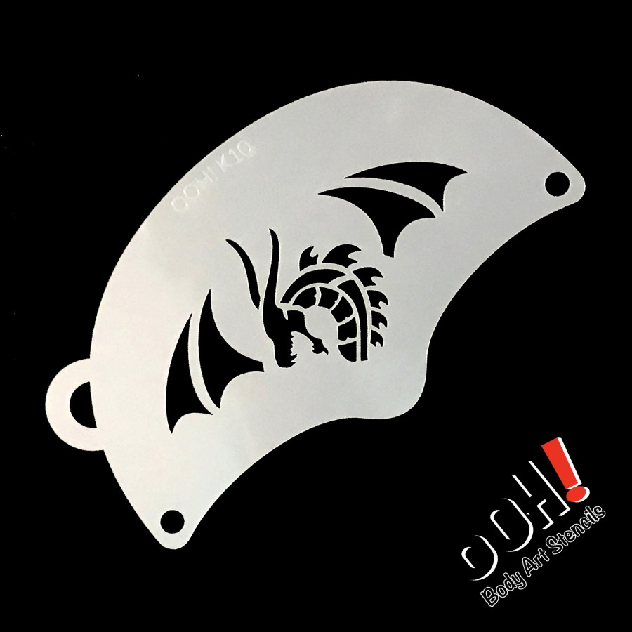 Dragon Face Paint Stencil by Ooh! Stencils R06 Face Paint Shop Australia