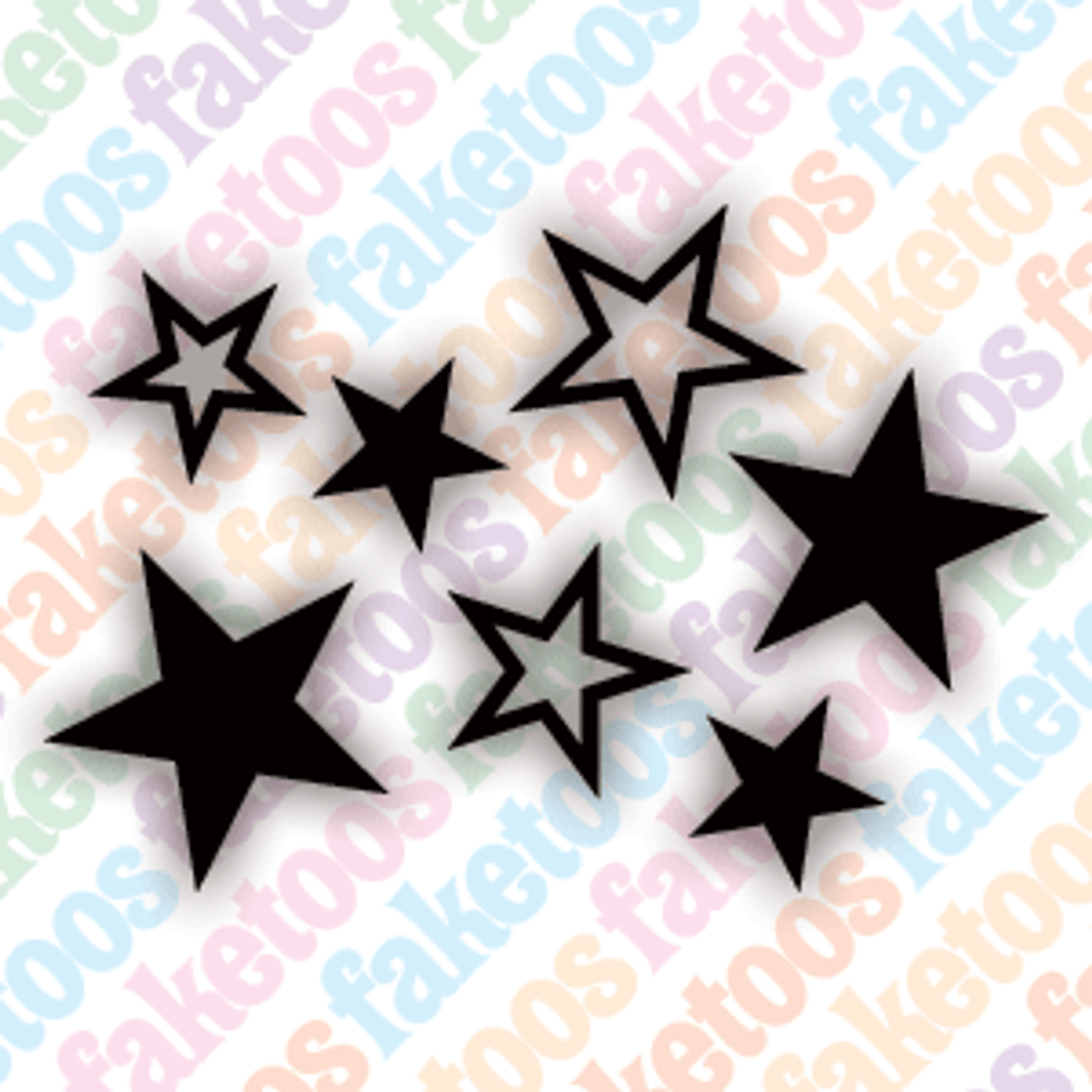 Glimmer Body Art Glitter Tattoo Stencils - Star 2 (5/pack) – ClownAntics