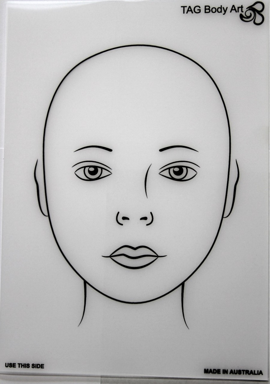 Tag face paint practice mat, wipeable