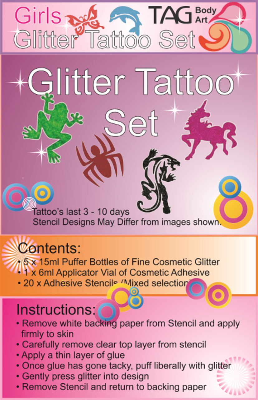 Ruby Red Glitter Tattoo Kit - Boy's:  