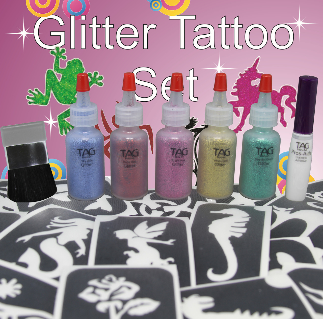 12 Color Glitter Pack  Shop Henna Tattoos Supplies 