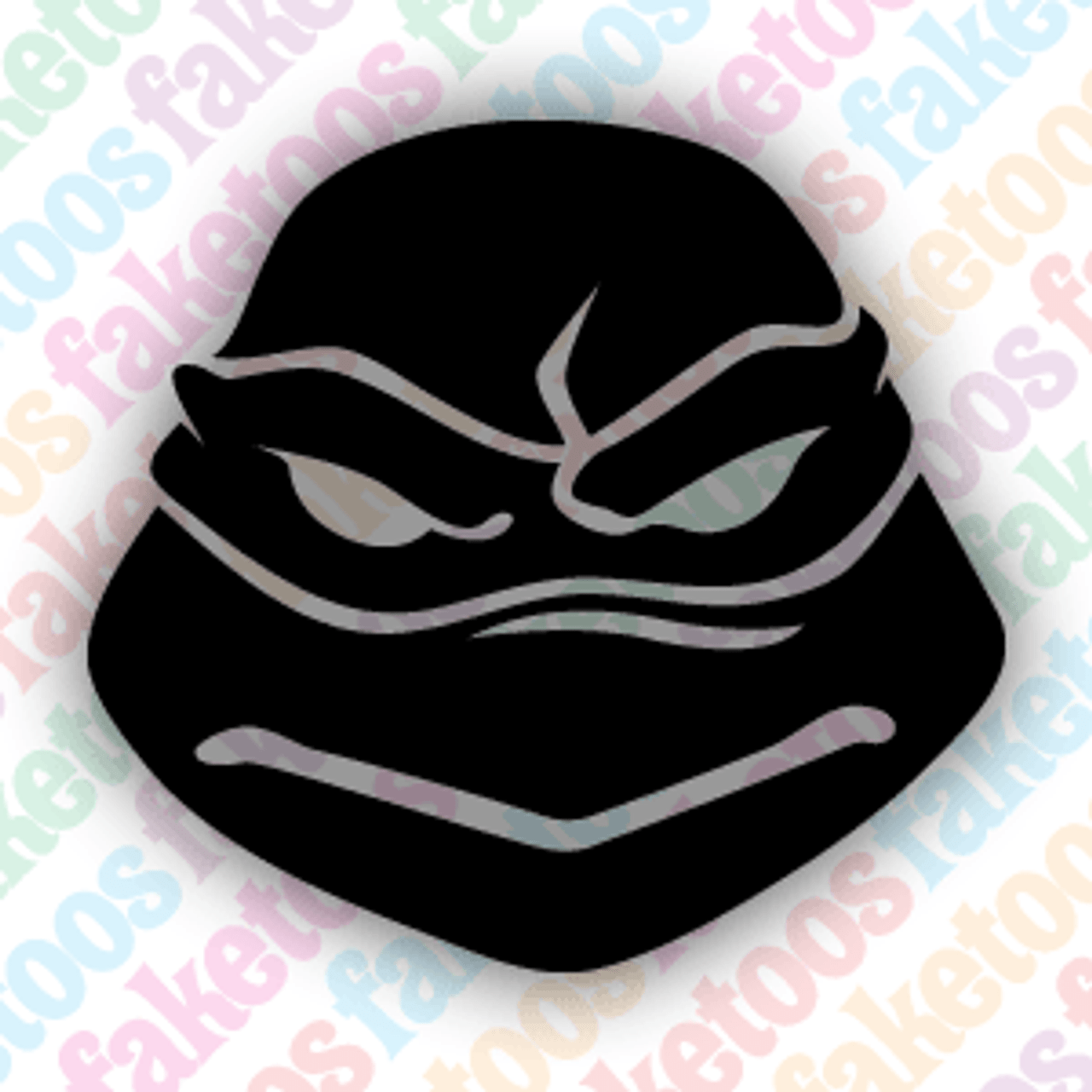 NINJA TURTLE Glitter Tattoo Stencils (x6) by Faketoos - Face Paint Shop