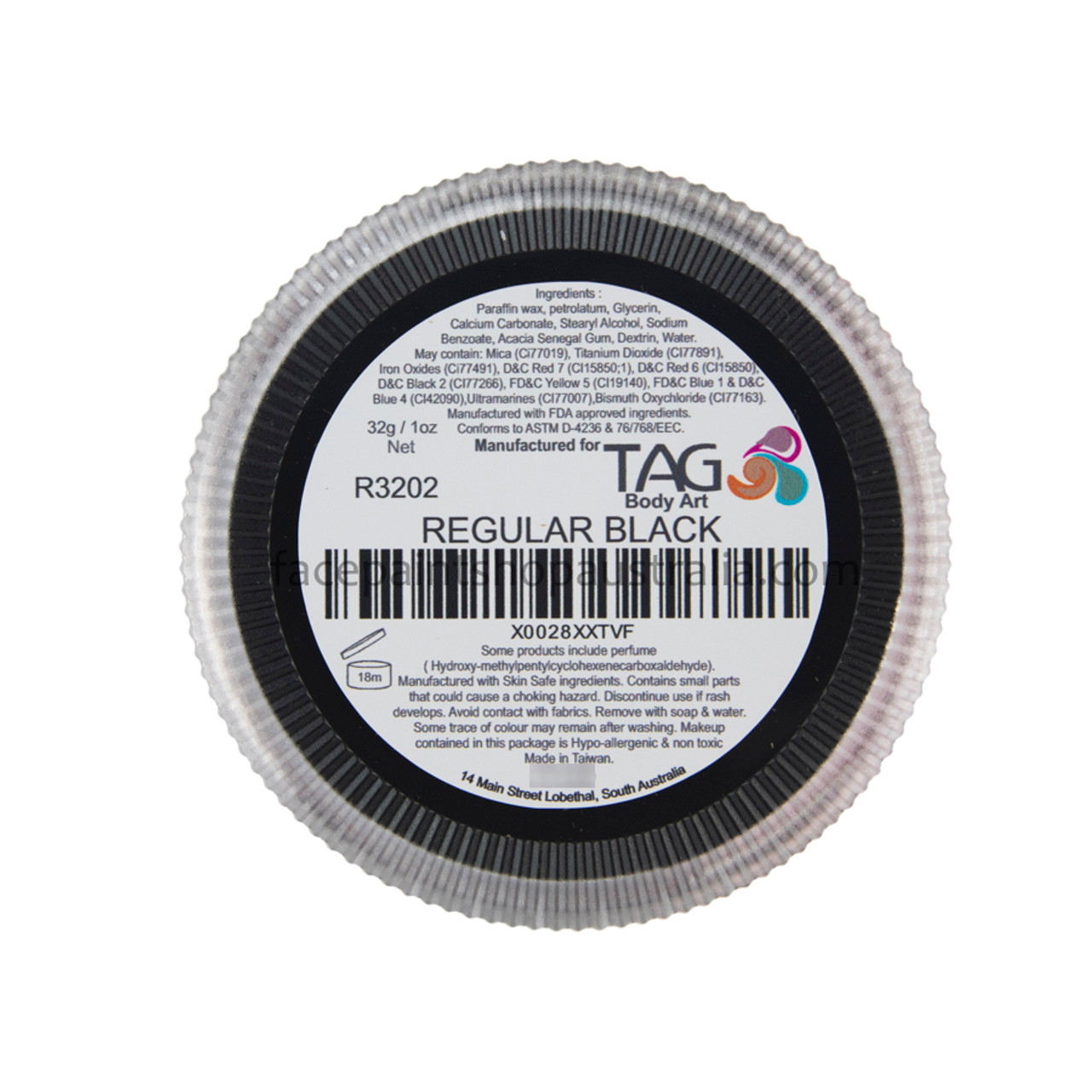 TAG Face Paint - Black 32gr — Jest Paint - Face Paint Store