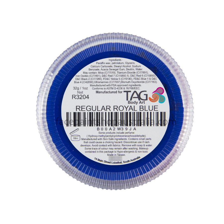 Regular Royal Blue Face And Body Paint By Tag Face Paint Shop Australia Australian body art paint supplies for sale. regular royal blue face and body paint by tag
