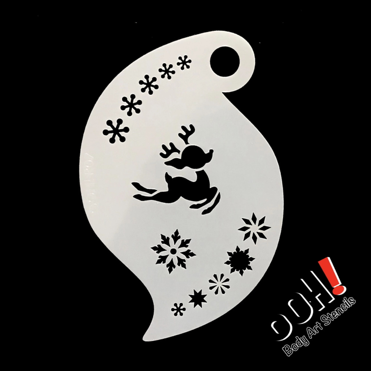 Baby Reindeer Christmas Face Paint Stencil by Ooh! Stencils R07 - Face Paint Shop Australia baby-reindeer-christmas-face-paint-stencil-by-ooh-stencils-r07-face-paint-shop-australia