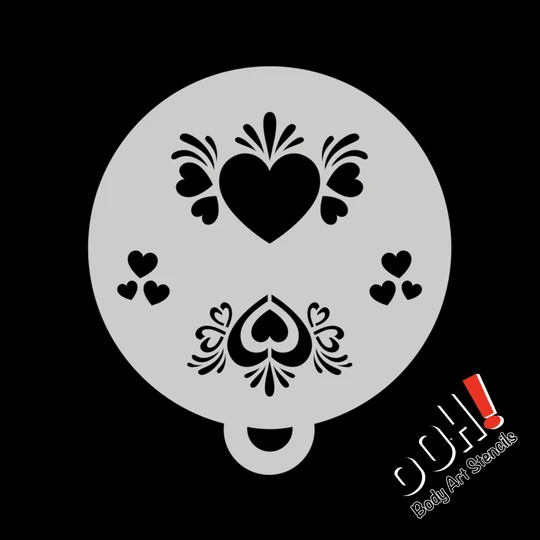 heart face paint stencil