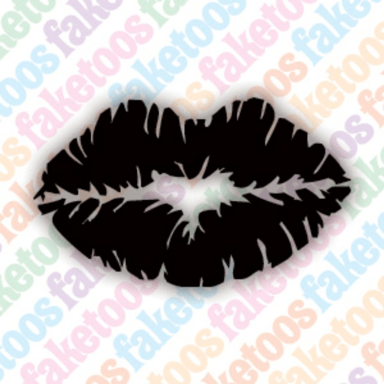 Red Lip Print Disposable Tattoo Stickers Waterproof Long - Temu