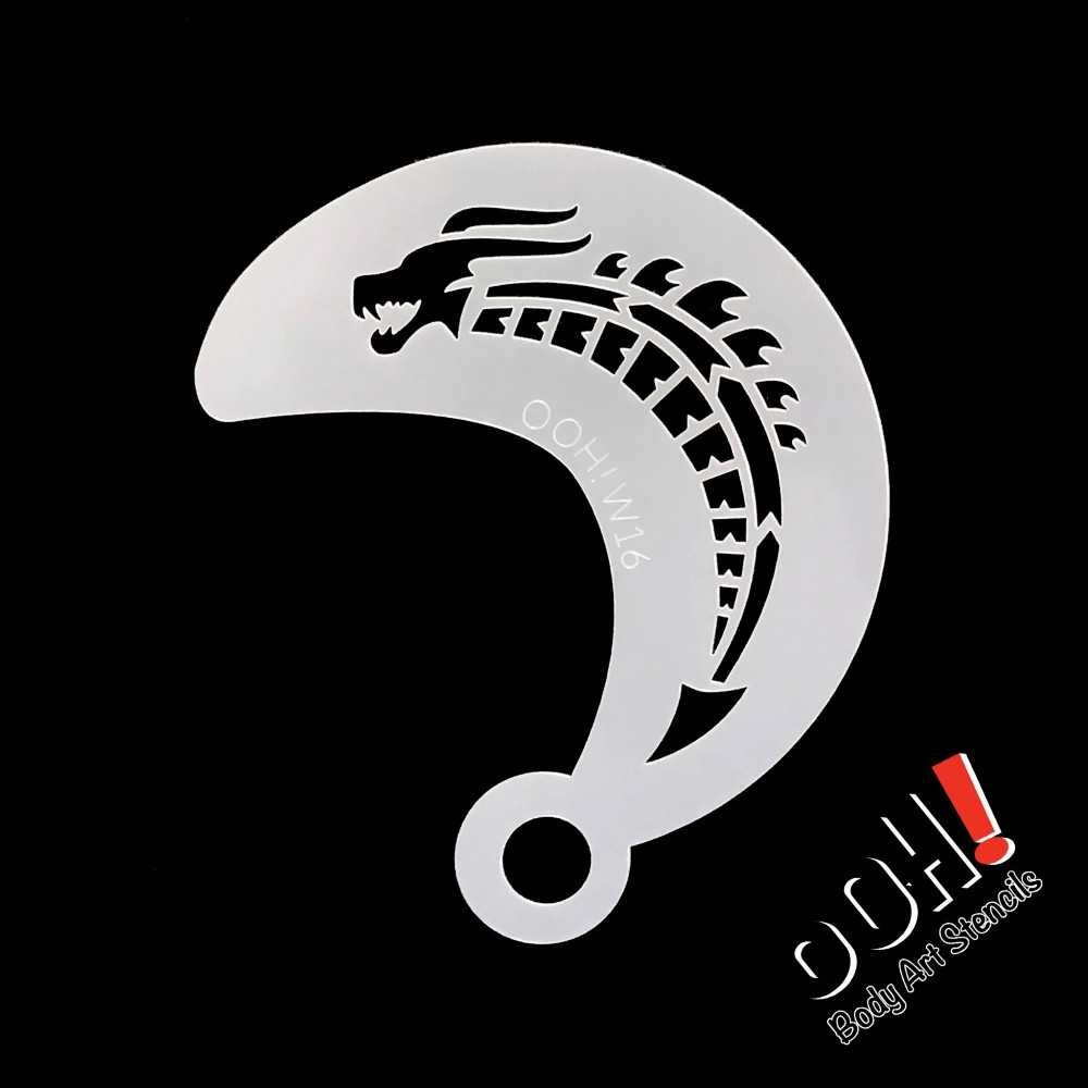 Dragon Face Paint Stencil by Ooh! Stencils R06 - Face Paint Shop Australia