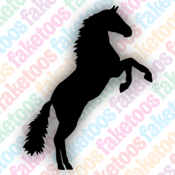 HORSE #2 Faketoos glitter tattoo stencil (x6)