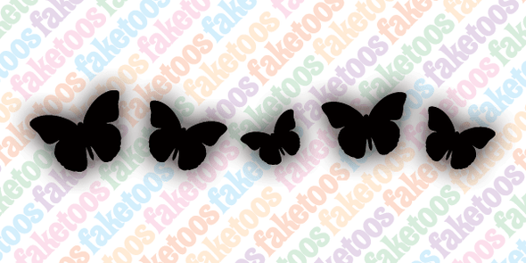 BUTTERFLY ARMBAND glitter tattoo stencils (x12) by Faketoos