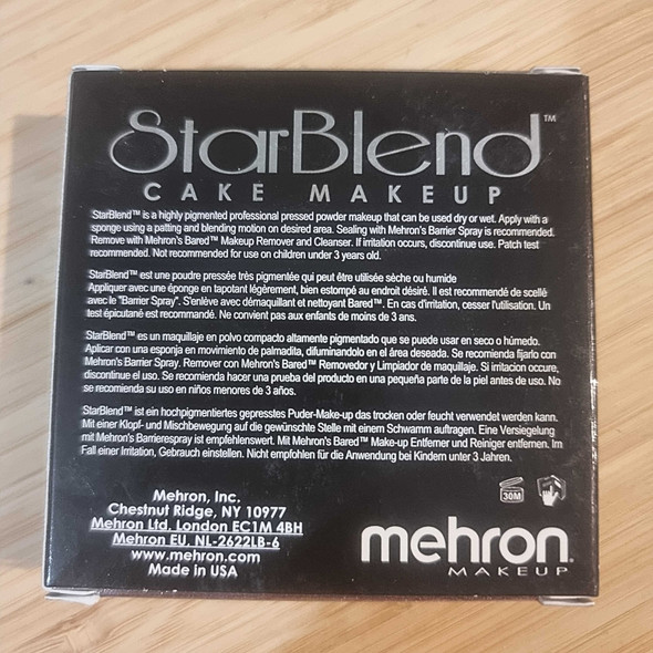 MONSTER GREY Pressed Powder | Mehron Starblend Cake Makeup 56g