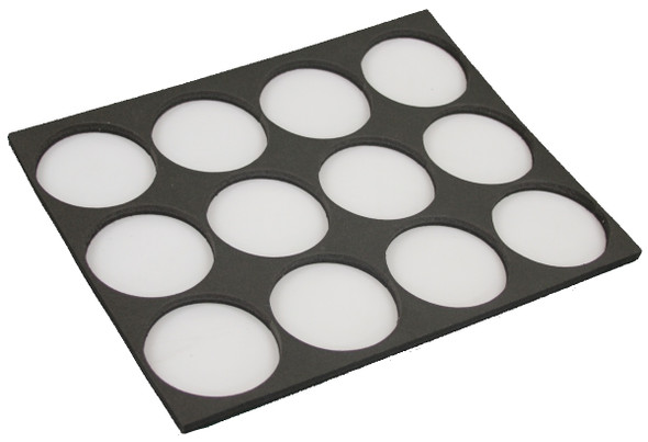 Foam insert for 12x round face paint cakes fits TAG palette case