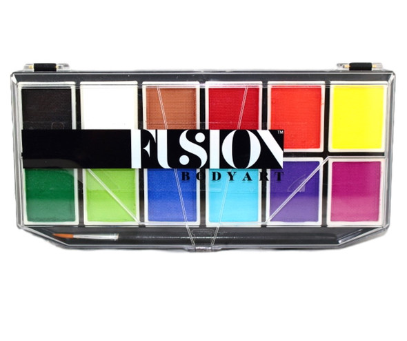PALETTE SAMPLER Fusion Body Art face paint 12 x 7g Prime Colours PALETTE SAMPLER Fusion Body Art face paint 12 x 7g Prime Colours