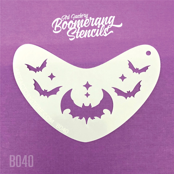 BAT CROWN by Boomerang Face Painting Stencil [B040]