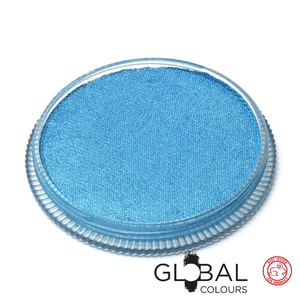 PEARL MEDITERRANEAN BLUE Face and Body Paint Makeup by Global Colours 32g