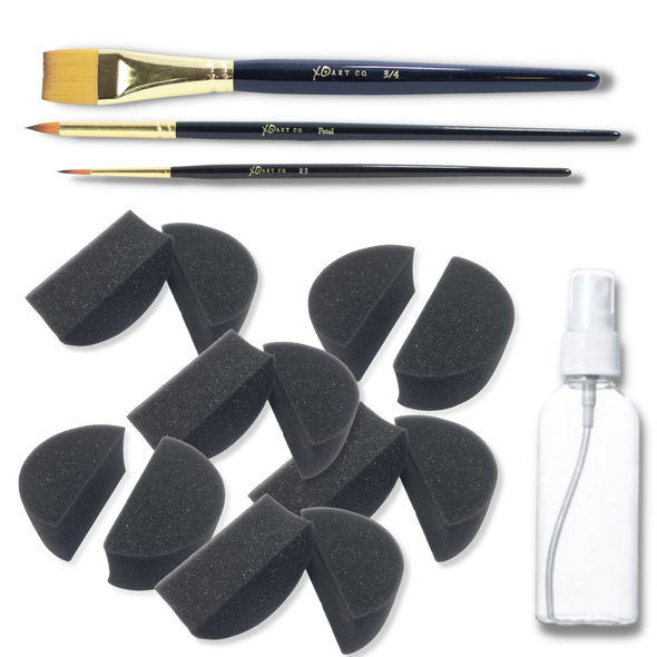 Essential Brush and Sponge Bundle Set for Face Painters