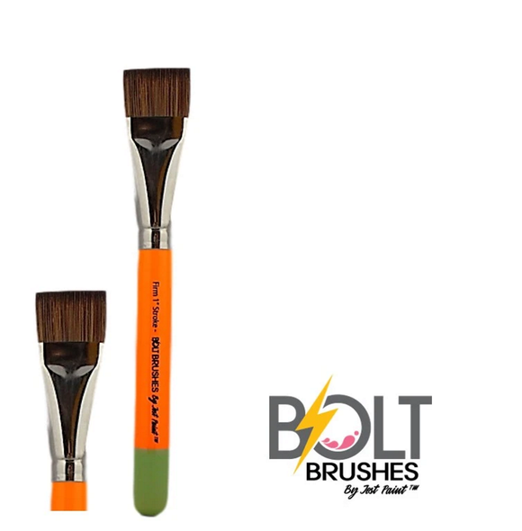 BOLT ONE STROKE FIRM 1 INCH Face Painting Brush by Jest Paint