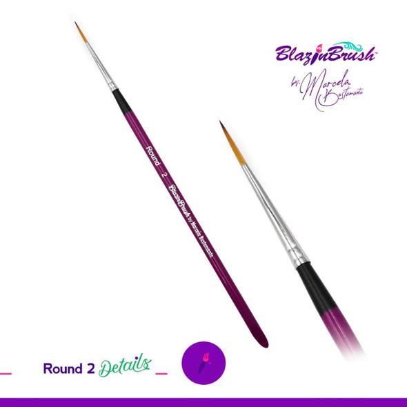 ROUND SIZE 2 DETAILS - Face Paint Brush by Marcela Bustamante