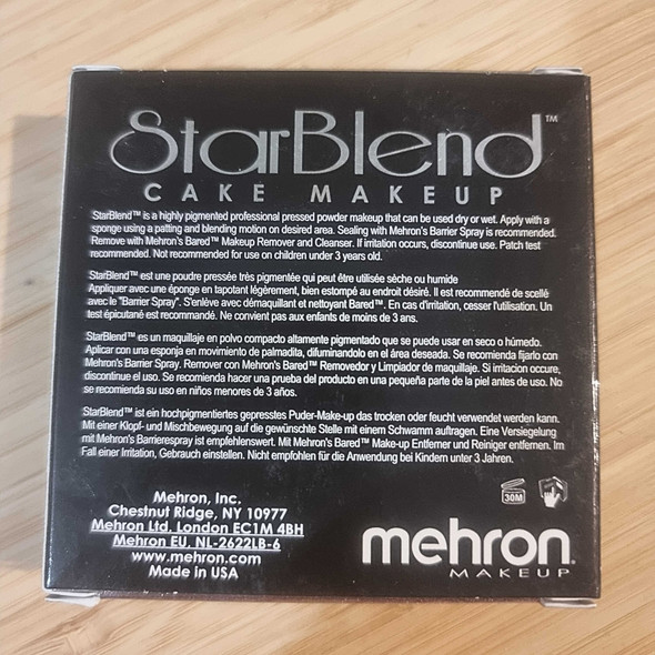BLACK Pressed Powder | Mehron Starblend Cake Makeup 56g