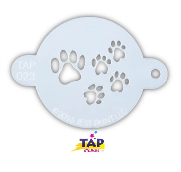 PAW PRINTS Face Paint and Airbrush Stencil by TAP Stencils