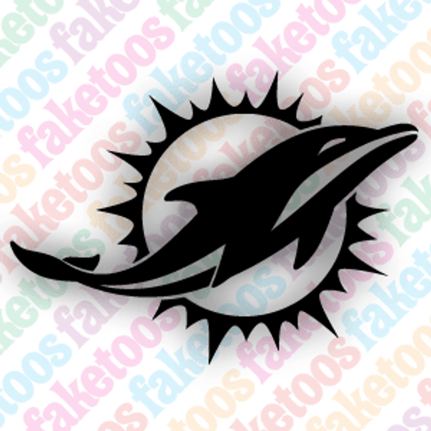 DOLPHIN BURST Glitter Tattoo Stencils (x4) by Faketoos