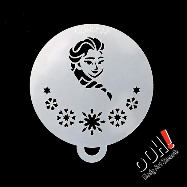 Snowflake Queen Flips Stencil by Ooh! Stencils C22