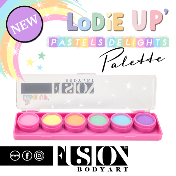 ELODIE'S PASTEL DELIGHTS 6x Face Paints Palette by Fusion Body Art