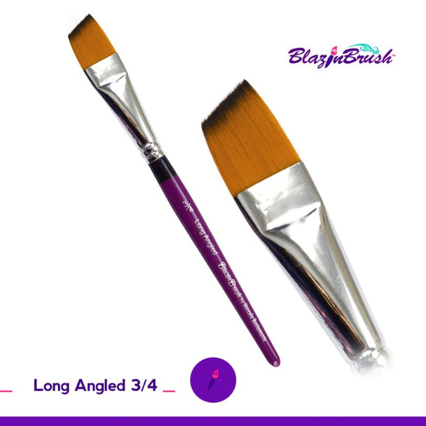 [CLEARANCE] LONG ANGLE 3/4 Inch - Face Paint Brush by Marcela Bustamante