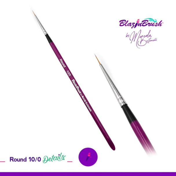 ROUND SIZE 10/0 DETAILS - Face Paint Brush by Marcela Bustamante