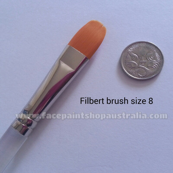 face paint brush filbert size 8 tag