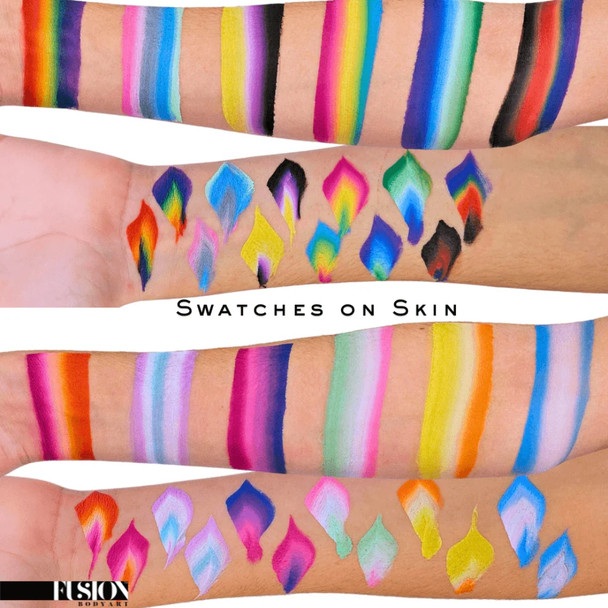 Fusion Body Art Pride Palette swatches