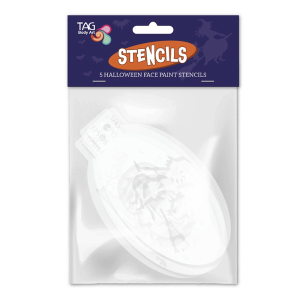 TAG Body Art Face Paint Stencil 5 Pack HALLOWEEN
