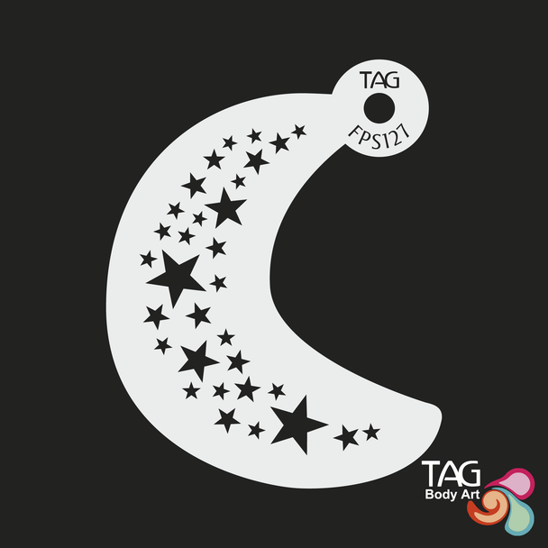 TAG Body Art Face Paint Stencil STAR CURVE