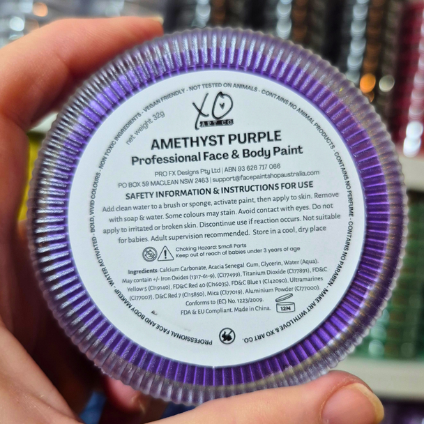 XO Professional Face Paint Water Activated Amethyst Purple