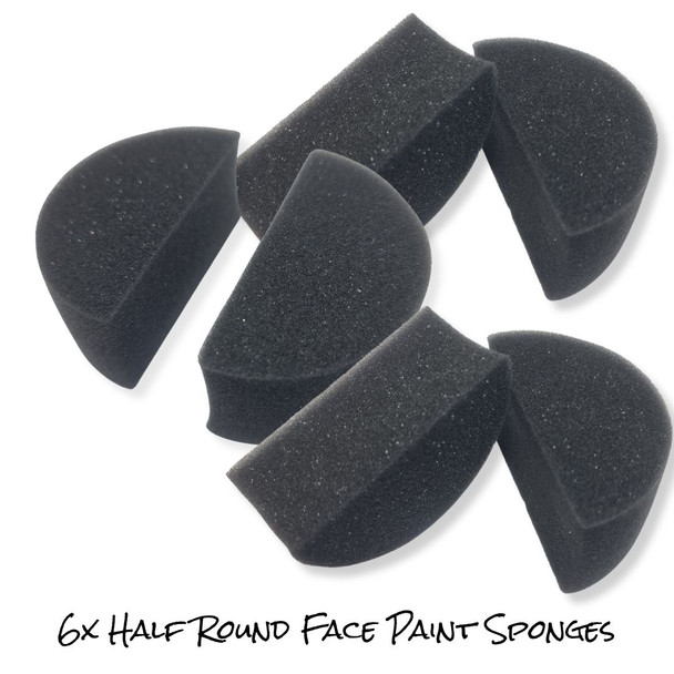 XO HALF ROUND SPONGE BLACK [6 PACK]