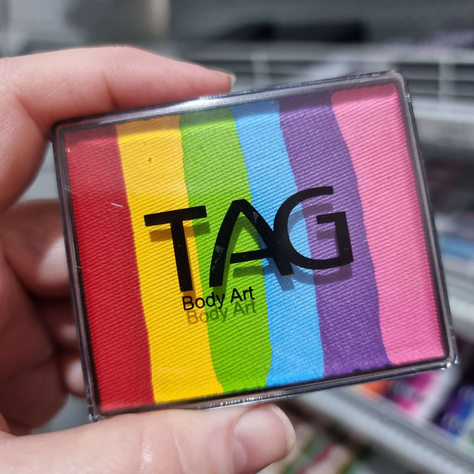 RAINBOW face paint split cake 50g by TAG Body Art Face Paint Shop