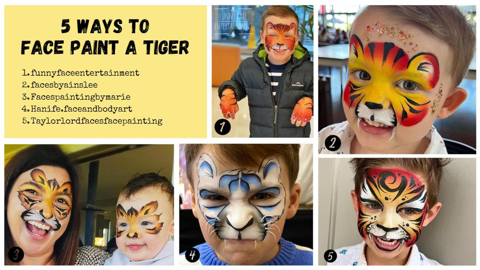 5 Fun Ways to Face Paint a Tiger Face Paint Shop Australia