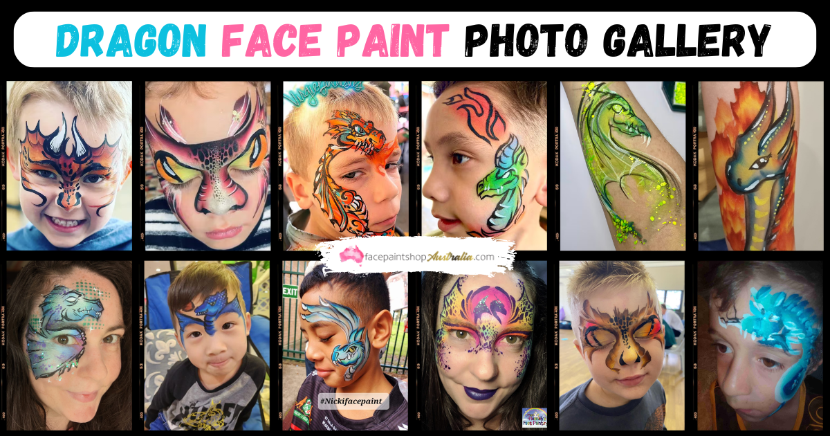 dragon face paint photo gallery