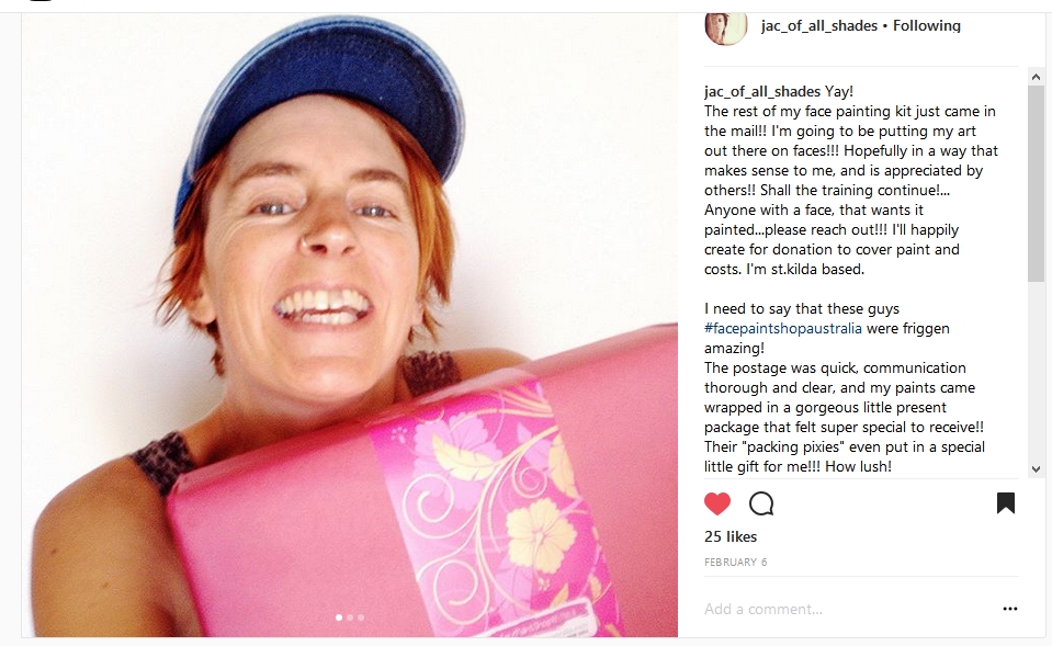 Monthly Winners Face Paint Shop Australia