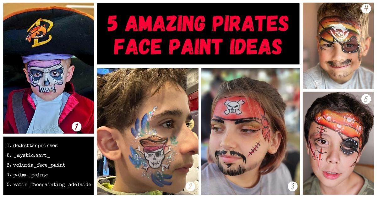 5 Amazing Pirates Face Paint Ideas Face Paint Shop Australia