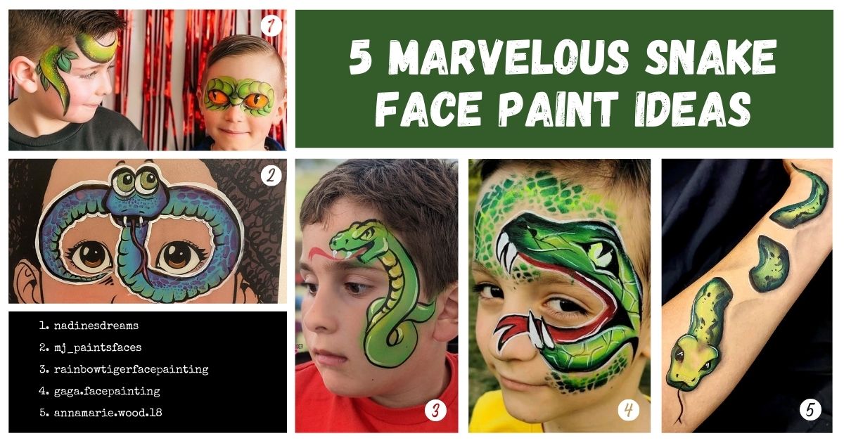 easy snake face paint