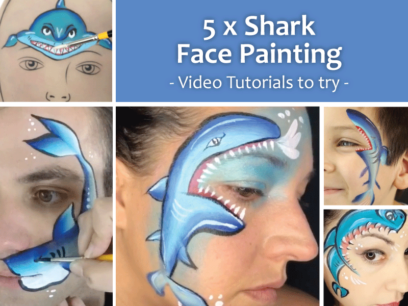 5 Shark Face Paint Designs to Try - Face Paint Shop Australia