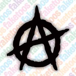 ANARCHY Glitter Tattoo Stencils (x6) by Faketoos - Face Paint Shop ...