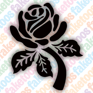 Art Factory | Glitter Tattoo Stencil - (308) Rose Face - 5 Pack - #183